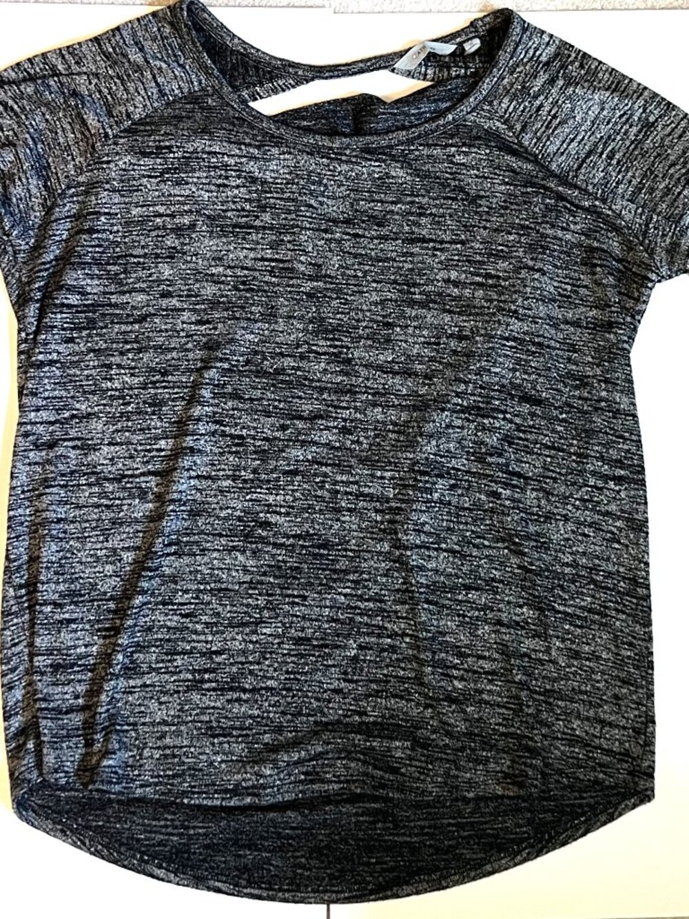 ATHLETA LEISURE BLACK LONGSLEEVE TOP WITH PARTIAL OPEN BACK-SIZE MEDIUM